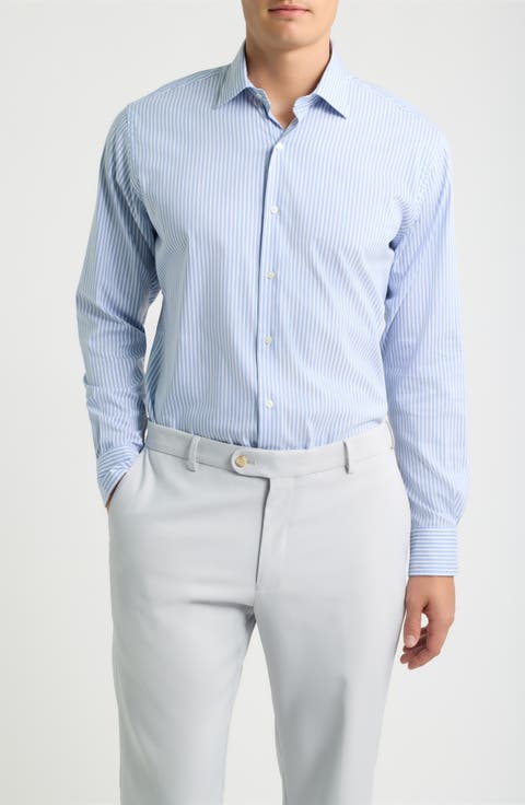 Langley Crown Striped Long Sleeve Button Down Shirt