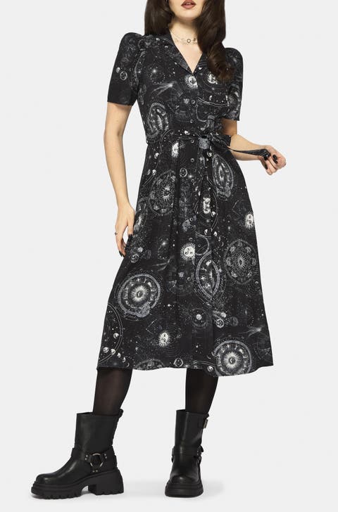 Elise Celestial Midi Shirt Dress