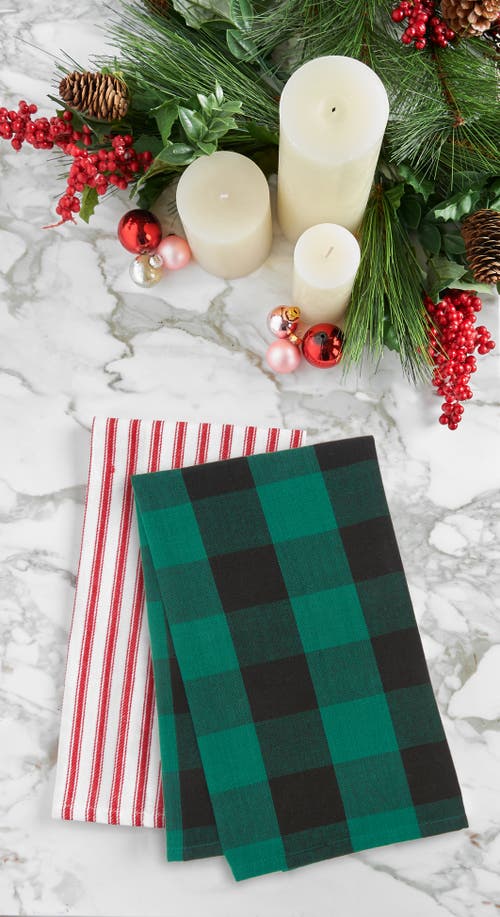 C & F Home C&f Home Franklin Plaid Cotton Kitchen Towel In Green