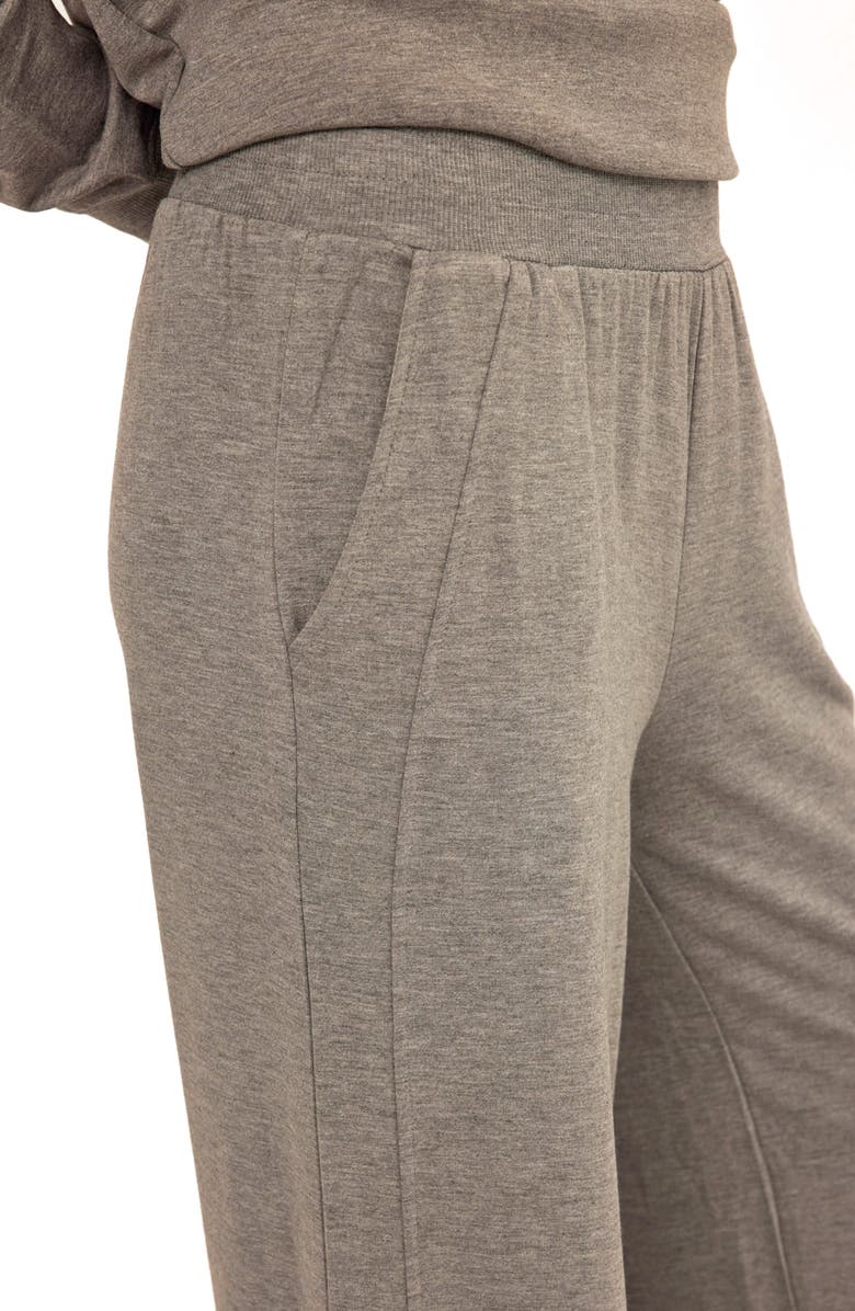 Threads 4 Thought Esmeralda Feather Wide Leg Pants, Alternate, color, Heather Grey