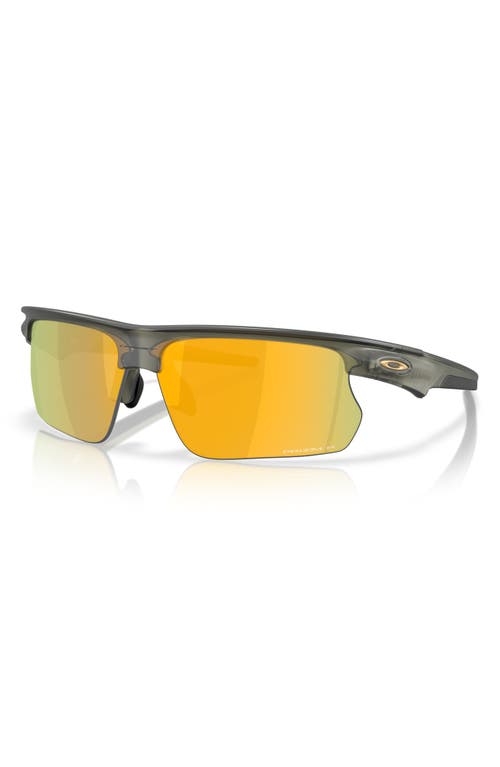 Oakley Bisphera 68mm Prizm™ Oversize Polarized Rectangular Sunglasses In Matte Olive/24k Polar