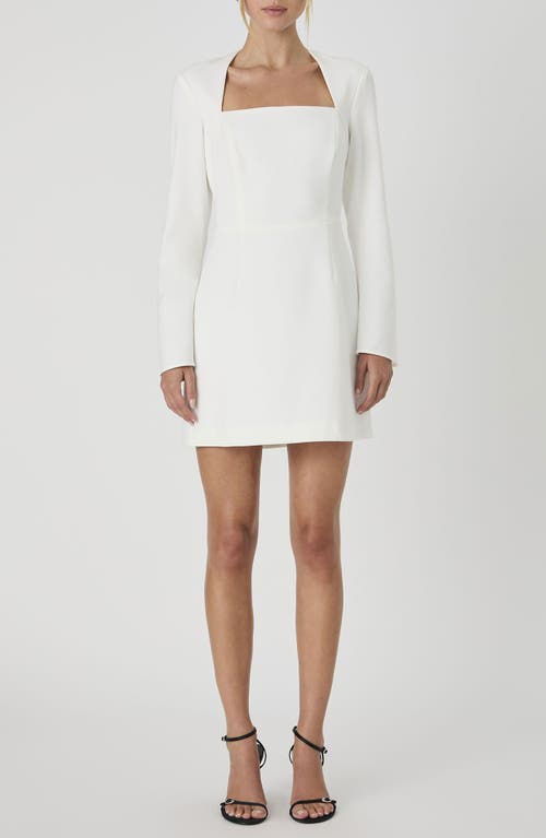 French Connection Whisper Long Sleeve Dress In White