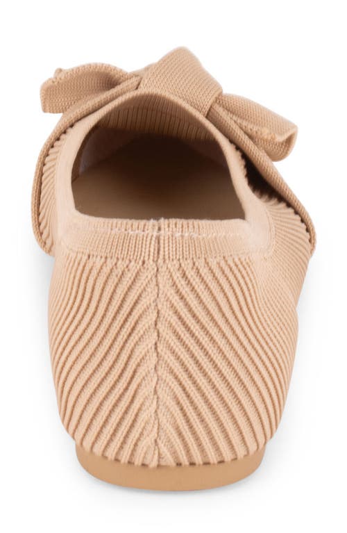 Tahari Montserrat Pointed Toe Flat In Nude