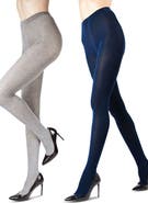 MeMoi Assorted 2-Pack Flat Knit Tights