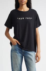 R13 Relaxed Fit Eye Roll Cotton & Cashmere Graphic T-Shirt