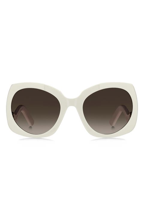 57mm Gradient Butterfly Sunglasses