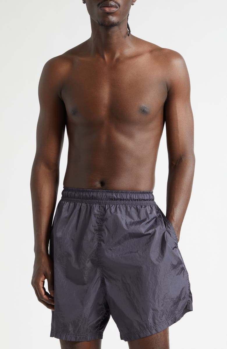 Stone Island Nylon Shorts, Main, color, Blue Grey