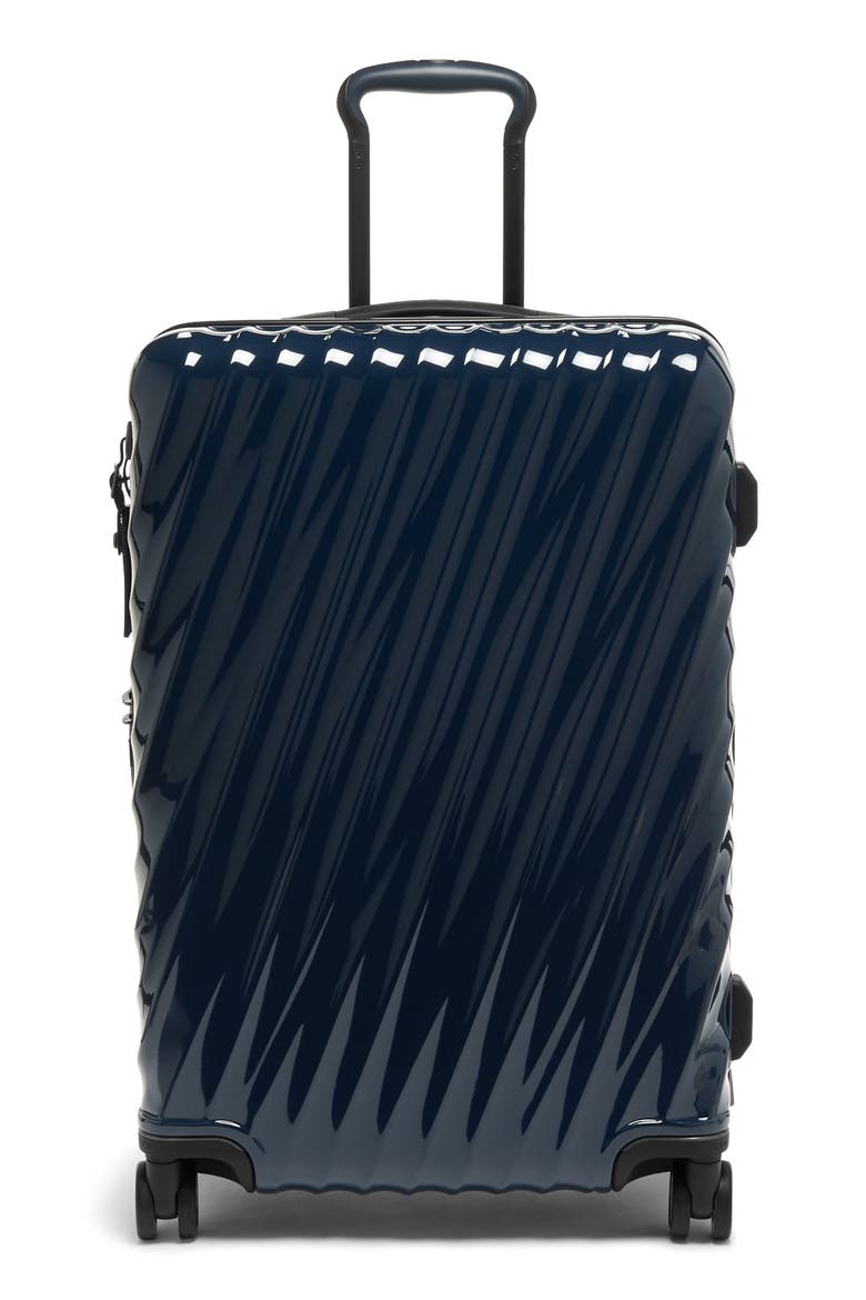 22-Inch 19-Degree International Expandable 4-Wheel Carry-On, Main, color, NAVY