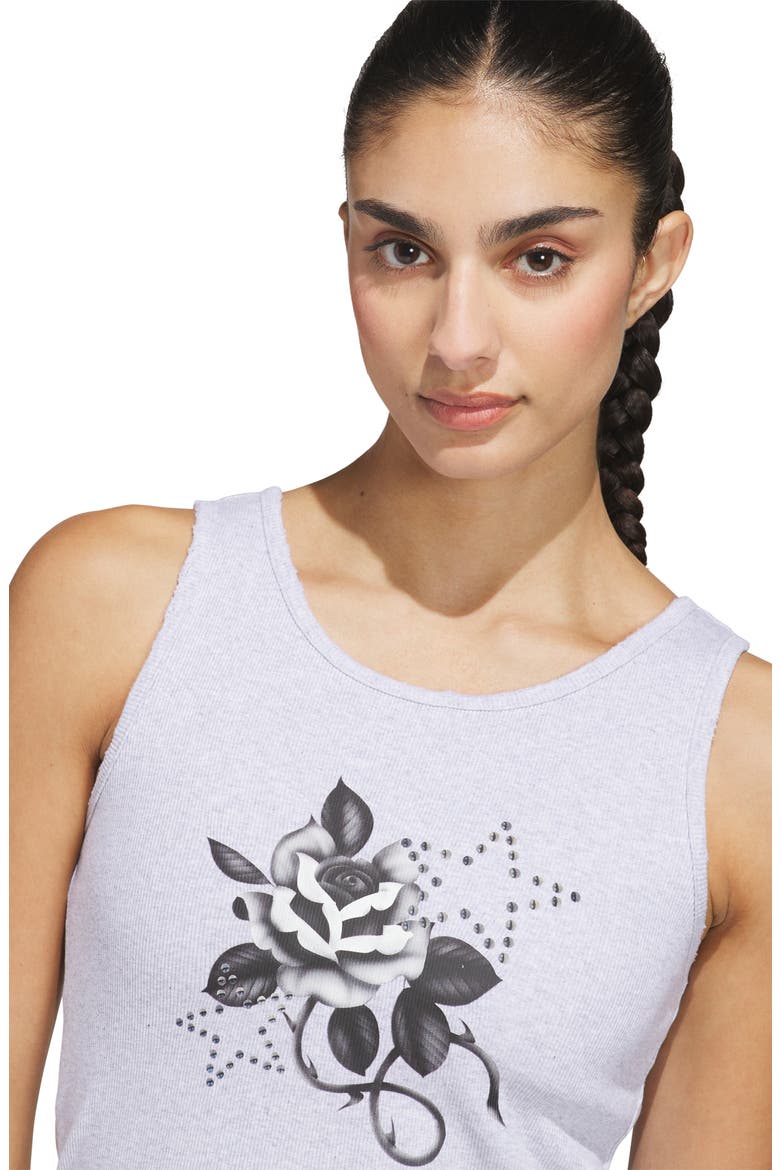 Nati Rose Graphic Tank Top, Alternate, color, LIGHT GREY HEATHER