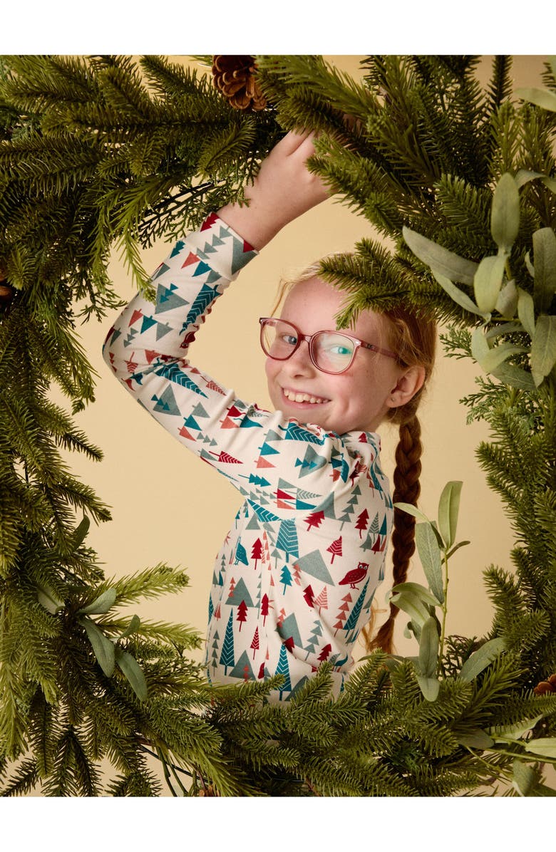 Tea Collection Goodnight Pajama Set, Alternate, color, Holiday Woodland Scene