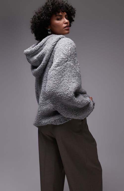 TOPSHOP TOPSHOP OVERSIZE TEXTURED HOODIE