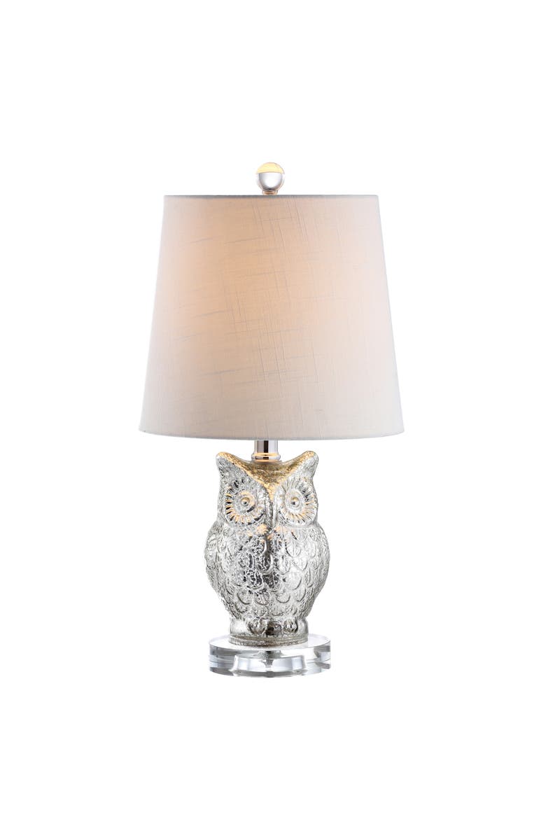 Night Glass/Crystal LED Table Lamp, Main, color, Silver/Ivory