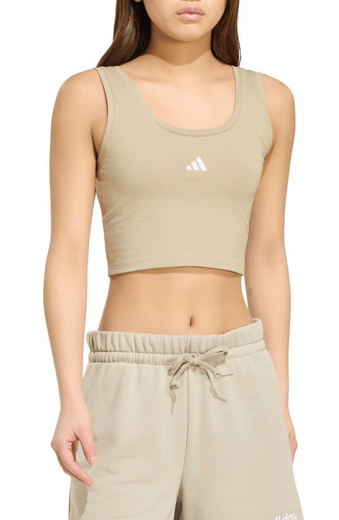 Cropped Stretch Cotton Tank