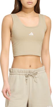adidas Cropped Stretch Cotton Tank