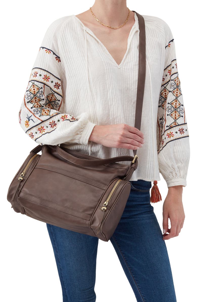 HOBO Founder Leather Convertible Shoulder Bag, Alternate, color,