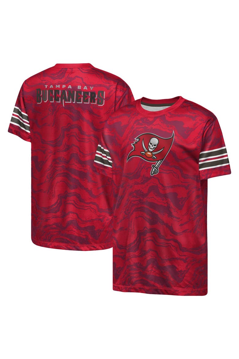Youth Outerstuff  Red Tampa Bay Buccaneers Slant Route Performance T-Shirt, Main, color, Red