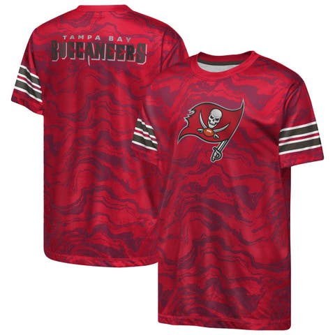 Youth Outerstuff  Red Tampa Bay Buccaneers Slant Route Performance T-Shirt
