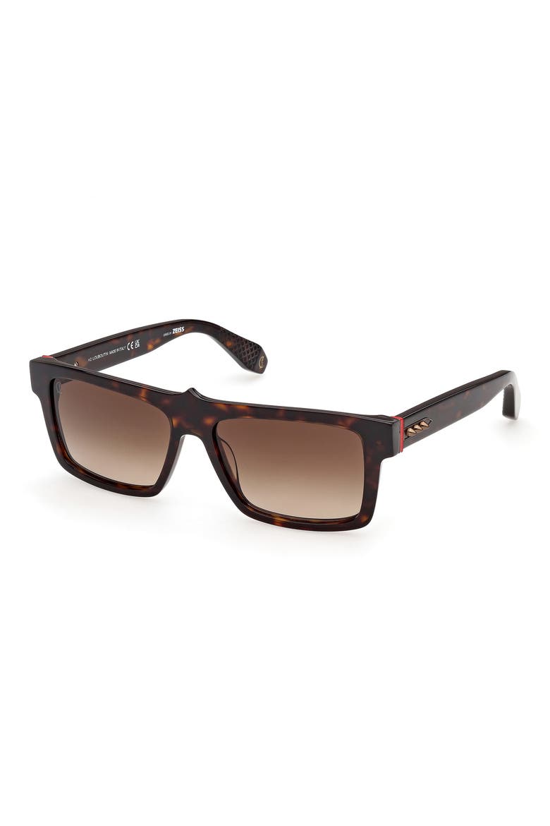 57mm Square Sunglasses, Alternate, color, CLASSIC HAVANA / BRONZE