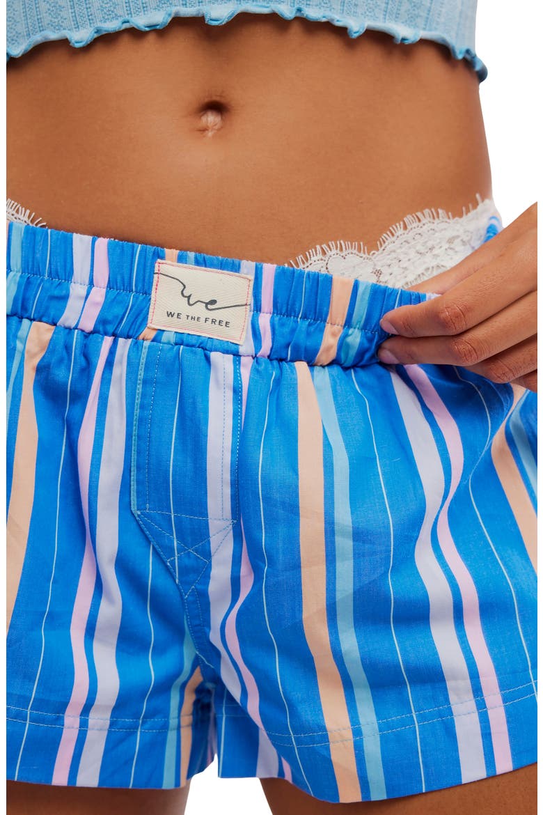 Initmately FP Day To Day Mini Boxer Shorts, Alternate, color, COBLAT COMBO