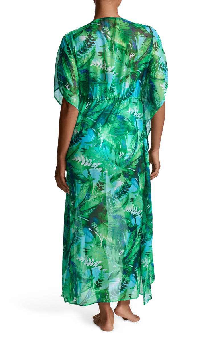 Lauren Ralph Lauren Cover-Up Midi Caftan, Alternate, color, Green Multi