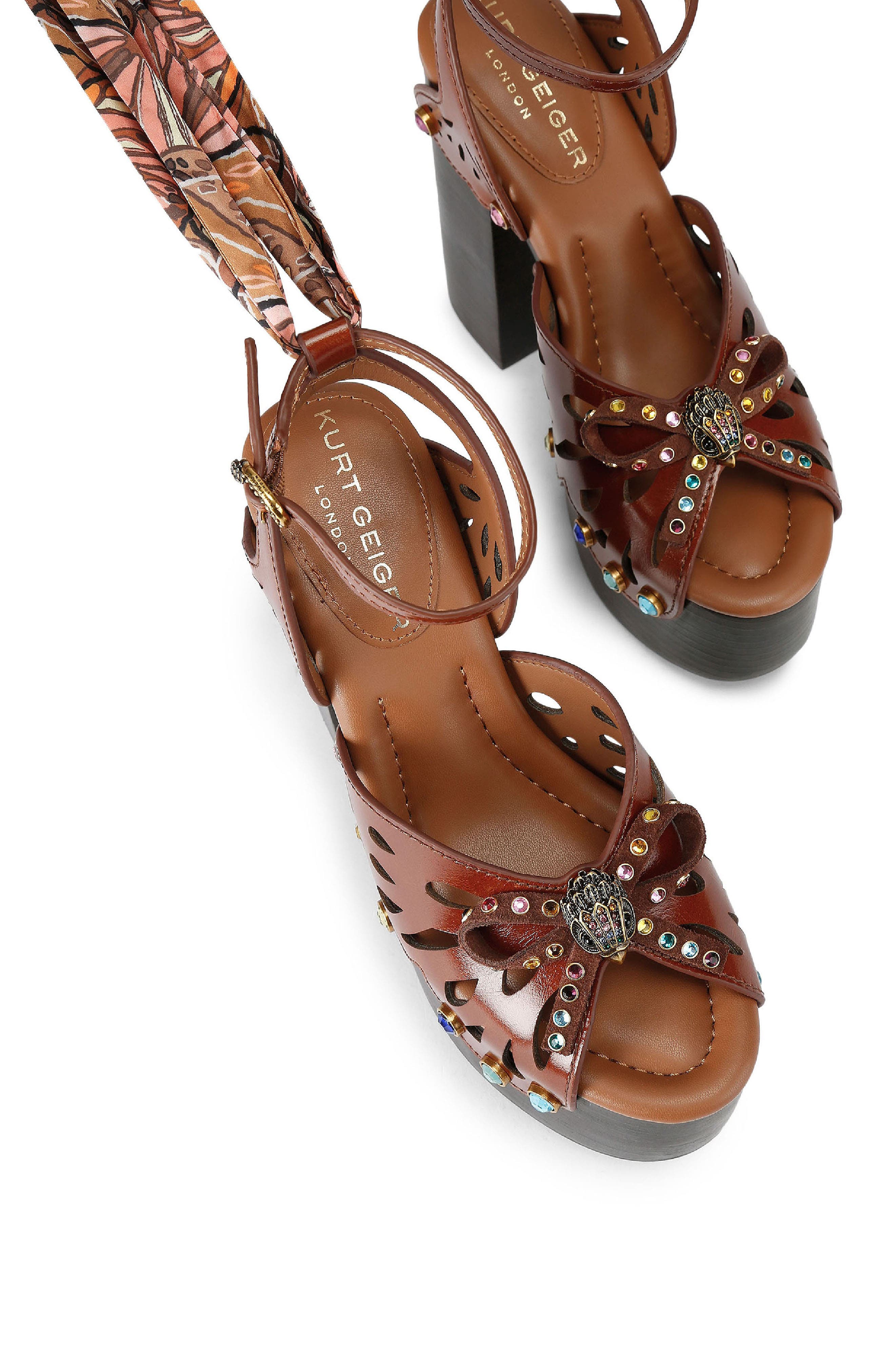 Kurt Geiger London Butterfly Platform Ankle Strap Sandal, Alternate, color, 