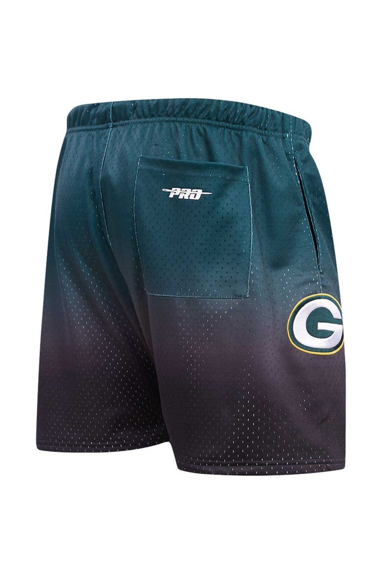 Men's Pro Standard Black/Green Green Bay Packers Ombre Mesh Shorts, Alternate, color, Black