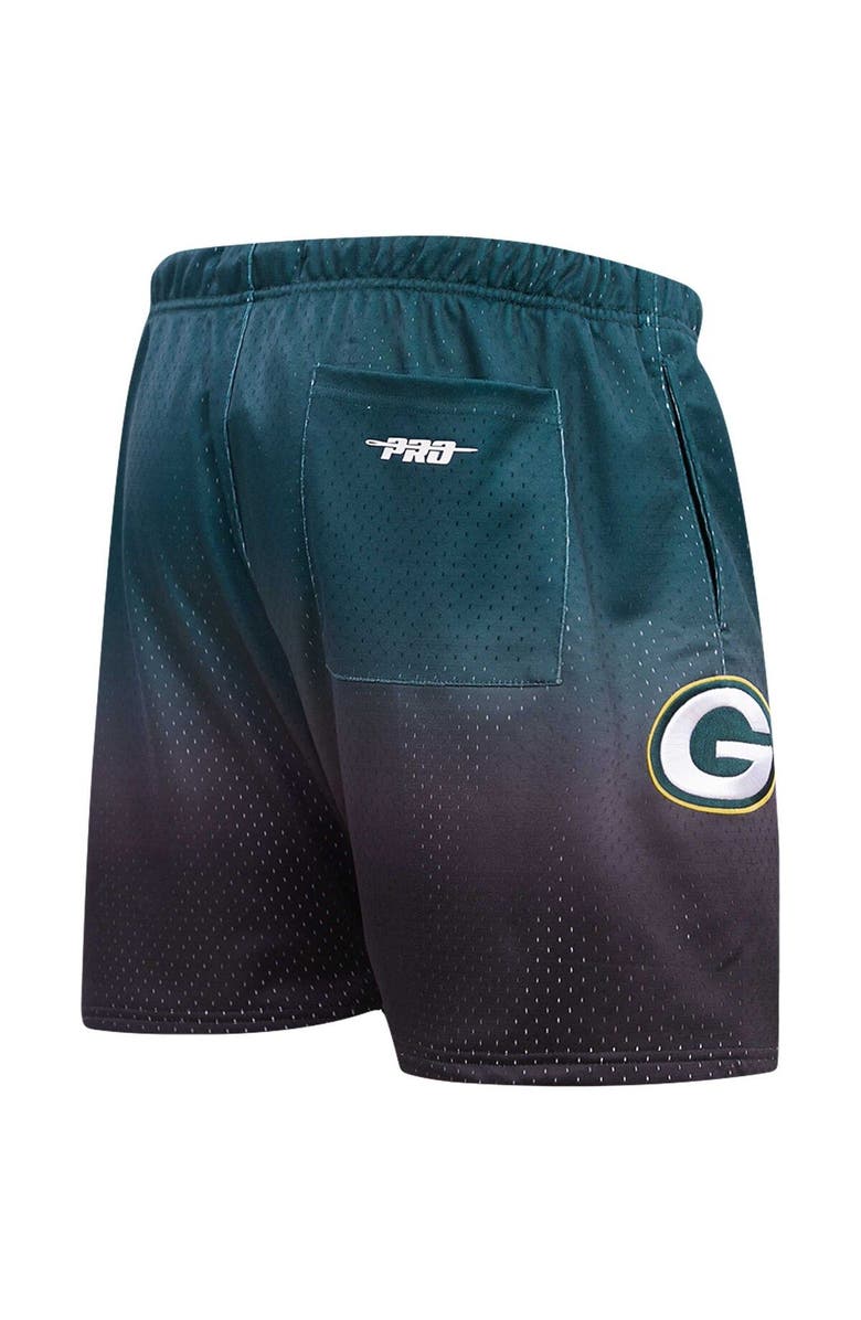 PRO STANDARD Men's Pro Standard Black/Green Green Bay Packers Ombre Mesh Shorts, Alternate, color, Black