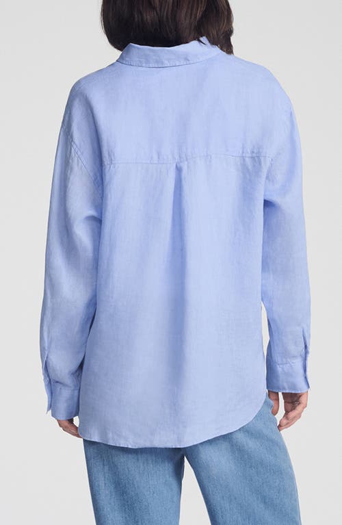 Mavi Jeans Oversize Linen Button-up Shirt In Brown