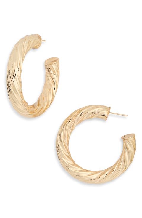 Twisted Hoop Earrings