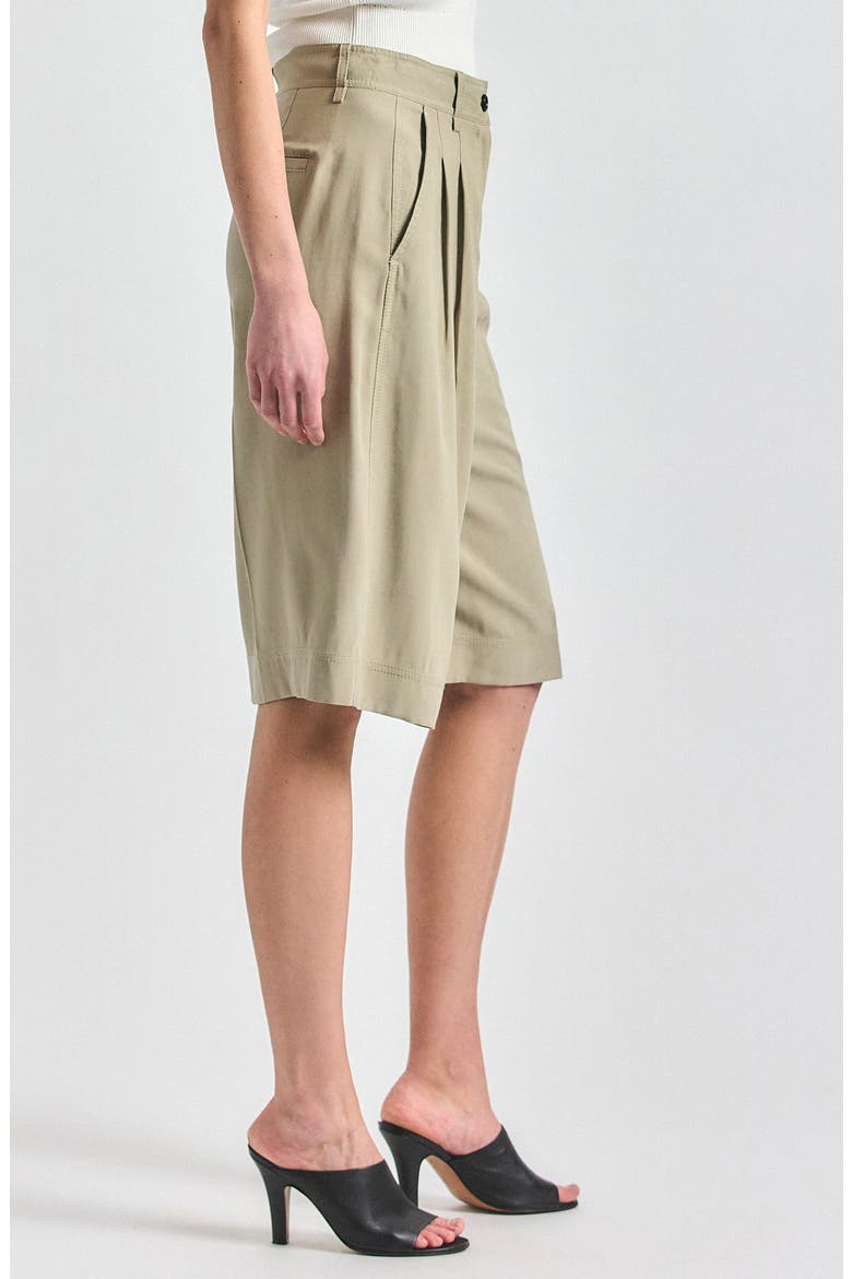 Maddox Pleat Front Bermuda Shorts, Alternate, color, SILVER SAGE