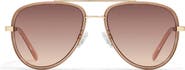 QUAY All In Medium 56mm Aviator Sunglasses