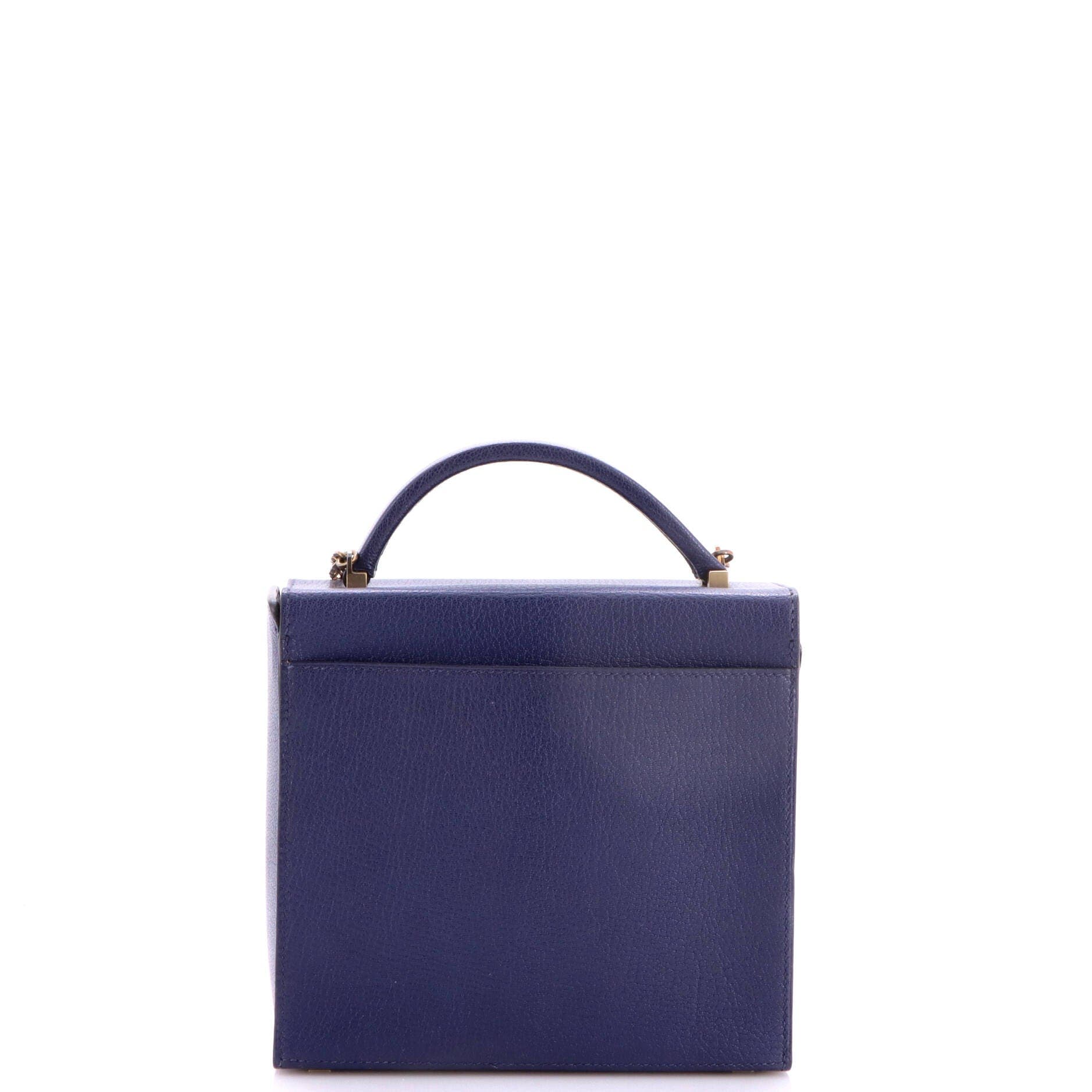 Cinhetic Top Handle Bag Chevre Mysore, Alternate, color, Blue