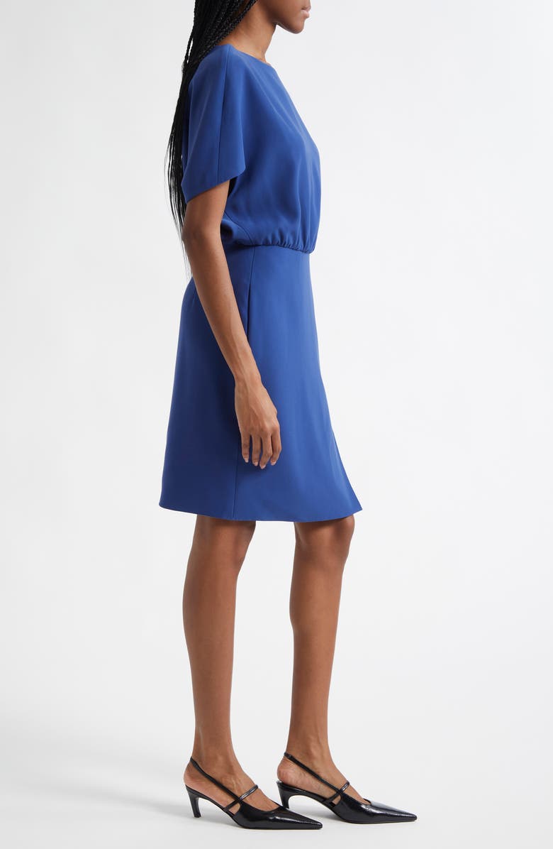 Emporio Armani Cady Cape Sleeve Dress, Alternate, color, Cobalt Blue