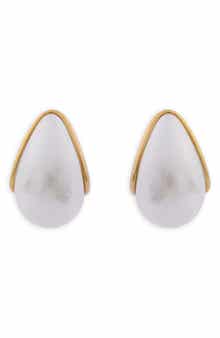 Teardrop imitation Pearl Stud Earrings
