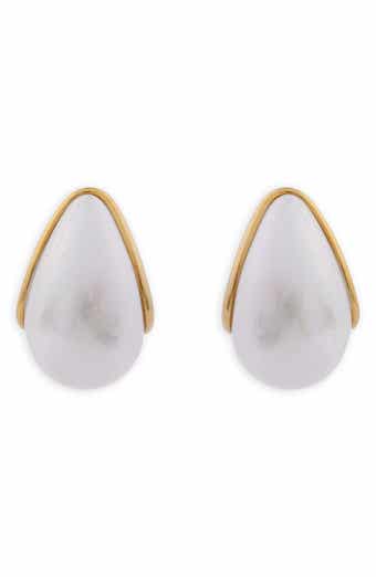 Teardrop imitation Pearl Stud Earrings