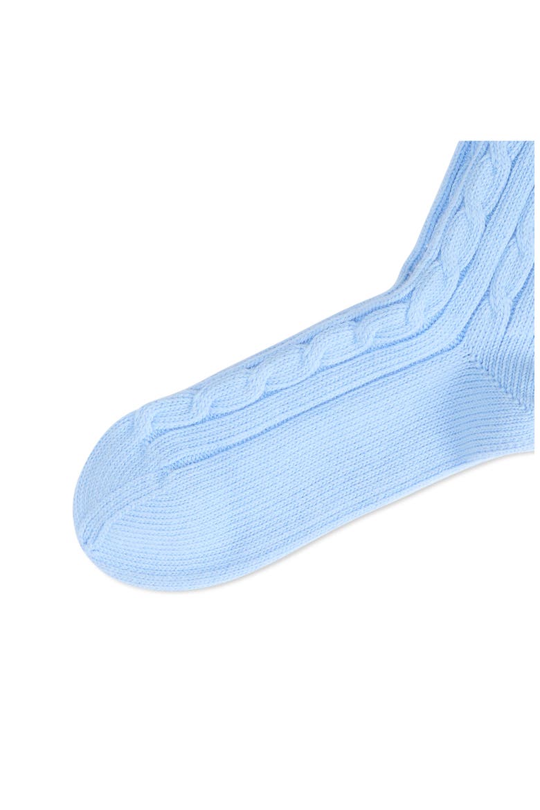 Seasonless Cable Crew Socks, Alternate, color, LIGHT BLUE
