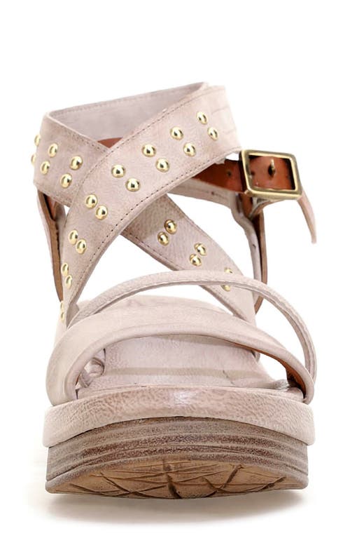 As98 A.s.98 Shiloh Studded Wedge Sandal In Bone