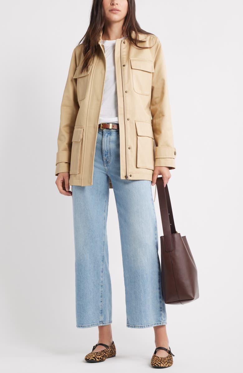 Caslon<sup>®</sup> Utility Cotton Trench Coat, Alternate, color, Tan Shore