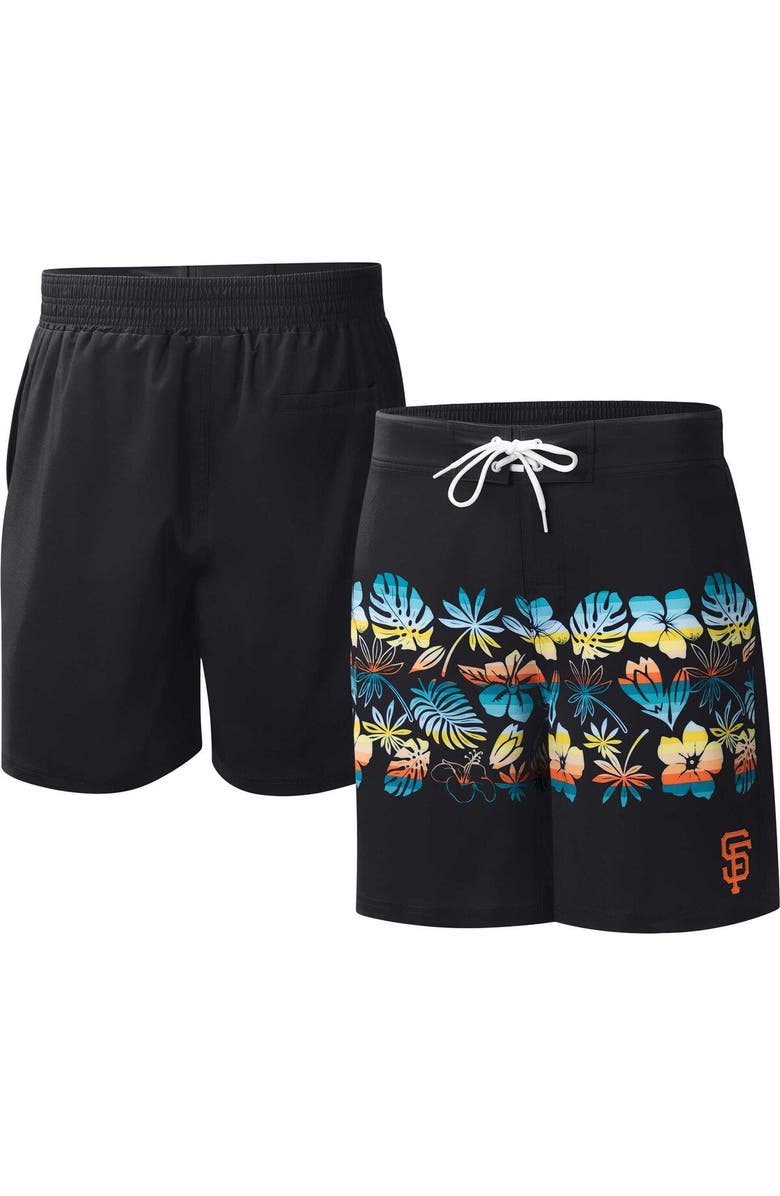 G-III SPORTS BY CARL BANKS Men's G-III Sports by Carl Banks Black San Francisco Giants Breeze Volley Swim Shorts, Main, color, Black