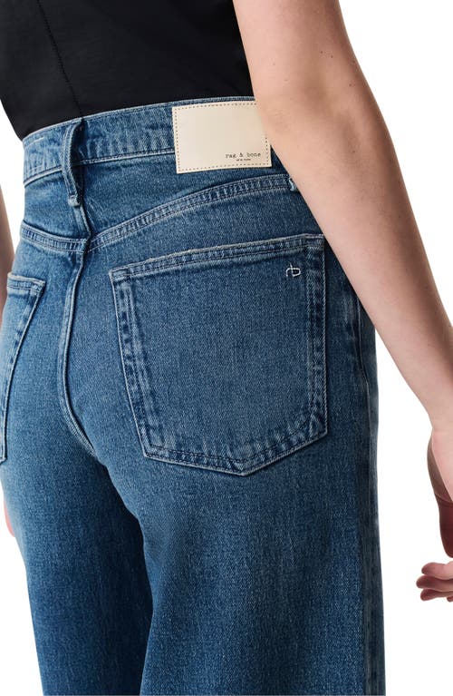 Rag & Bone Sofie High-rise Wide-leg Ankle Cuff Jeans In Atlantic