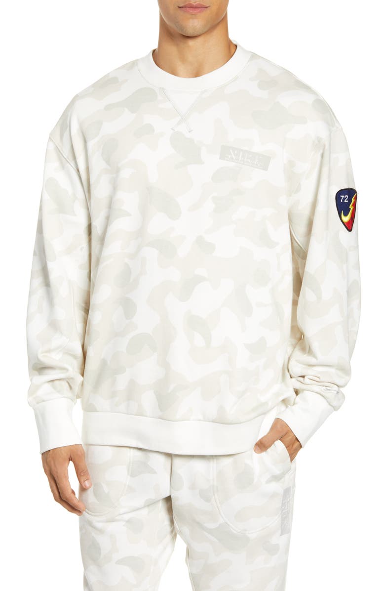 Nike Sportswear Camo Crewneck Sweatshirt, Main, color, 