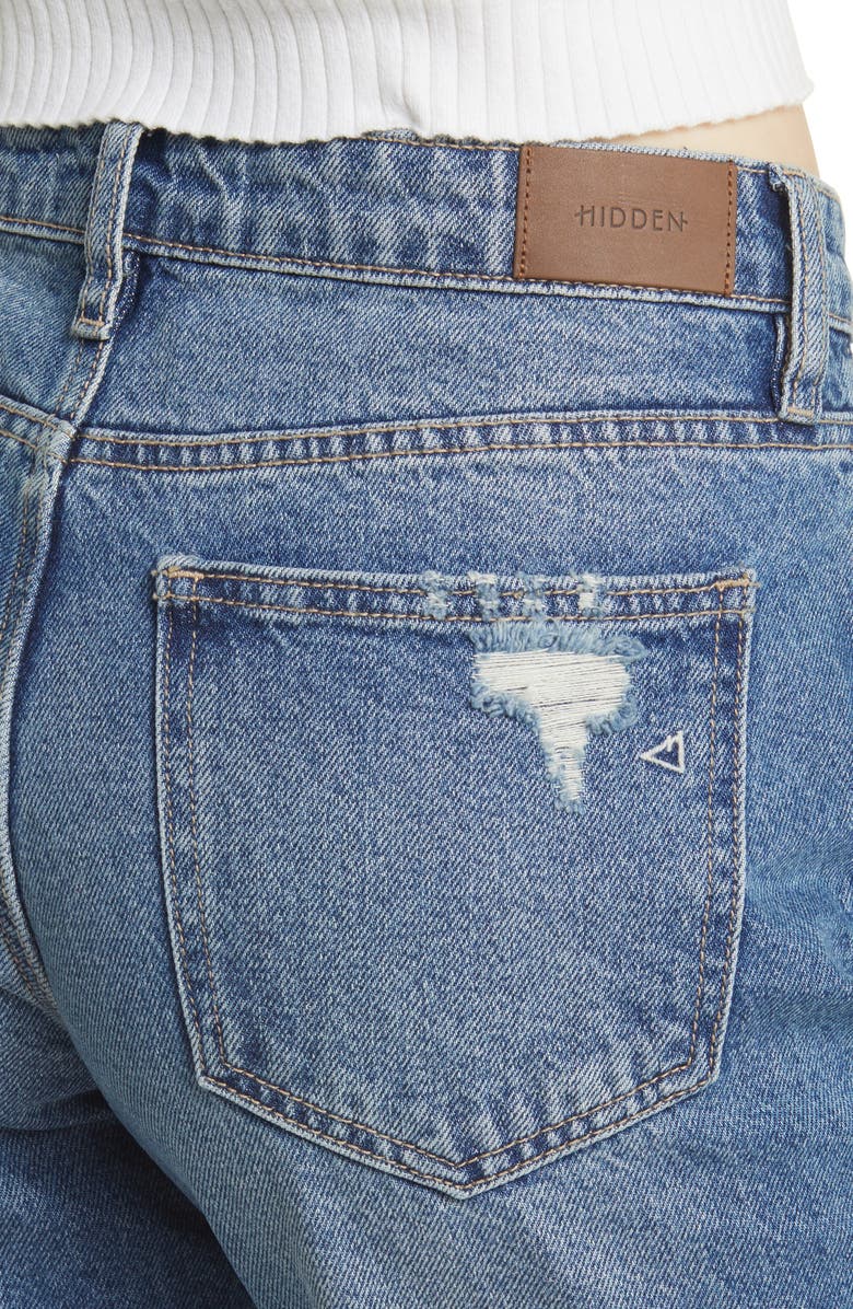 HIDDEN JEANS Destructed Boyfriend Jeans, Alternate, color, 