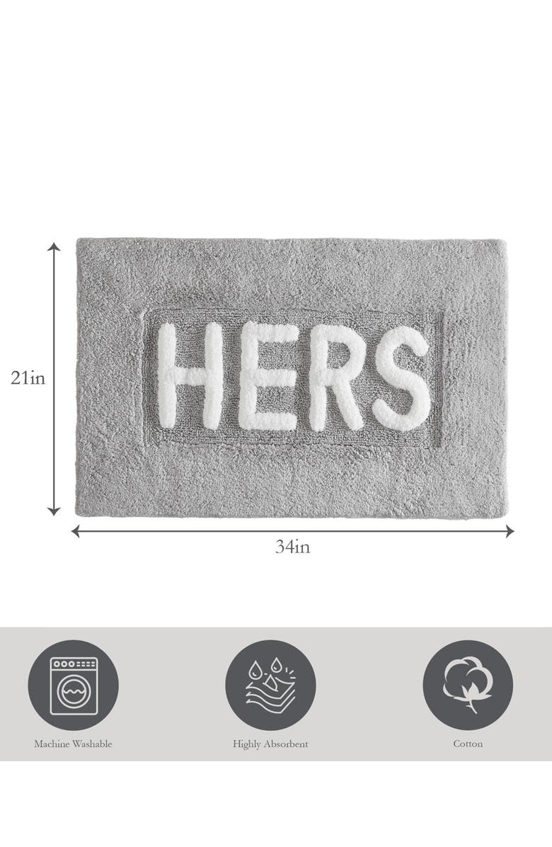 Jean Pierre New York Hers Bath Mat, Alternate, color, Grey