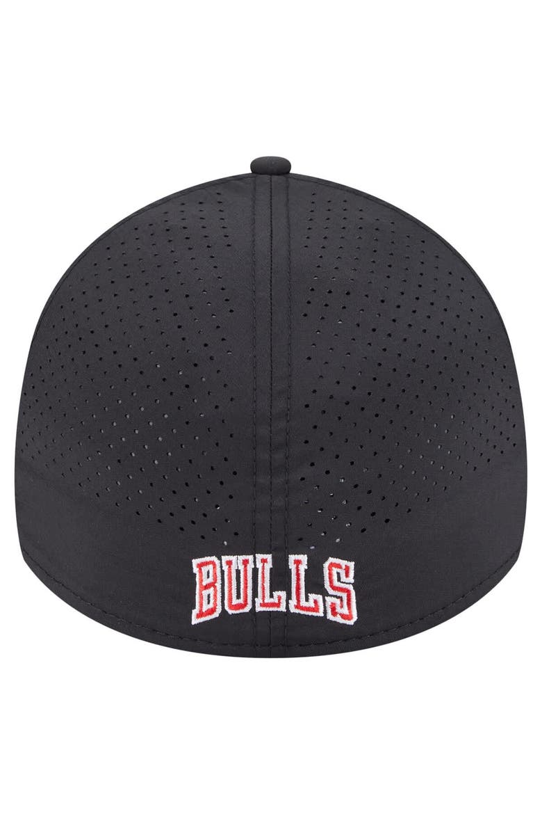 Men's New Era Black Chicago Bulls Featherweight Poly Rope Flex 39Thirty Hat, Alternate, color, Black