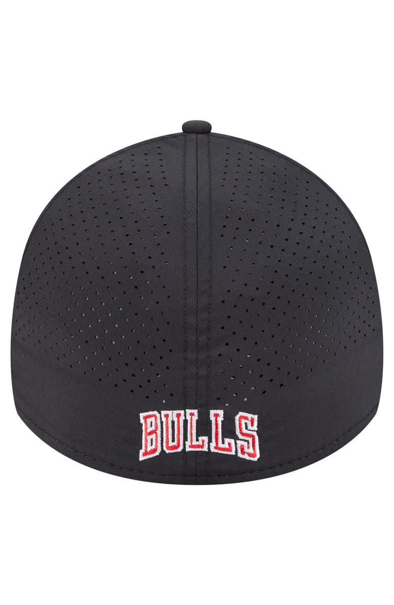 New Era Men's New Era Black Chicago Bulls Featherweight Poly Rope Flex 39Thirty Hat, Alternate, color, Black
