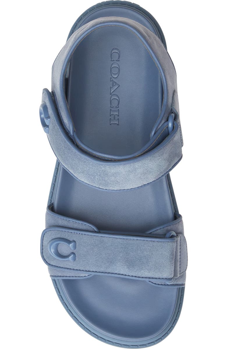 COACH Brynn Canvas Sandal, Alternate, color, Light Denim