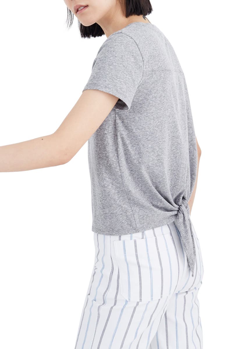 Madewell Knot Back T-Shirt, Alternate, color, 