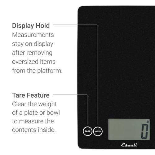 Escali Arti Glass Digital Scale In Black