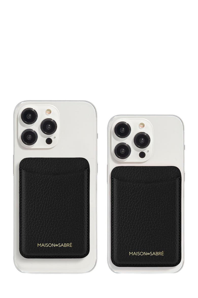 Leather MagSafe Wallet, Alternate, color, Black Caviar