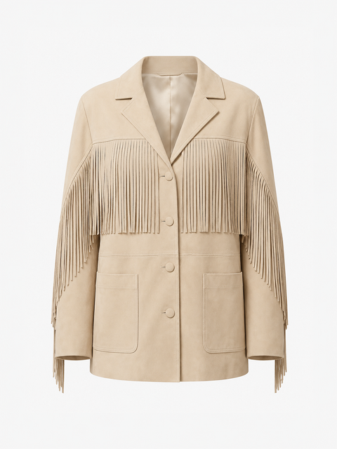 Calypso Fringe Suede Leather Jacket
